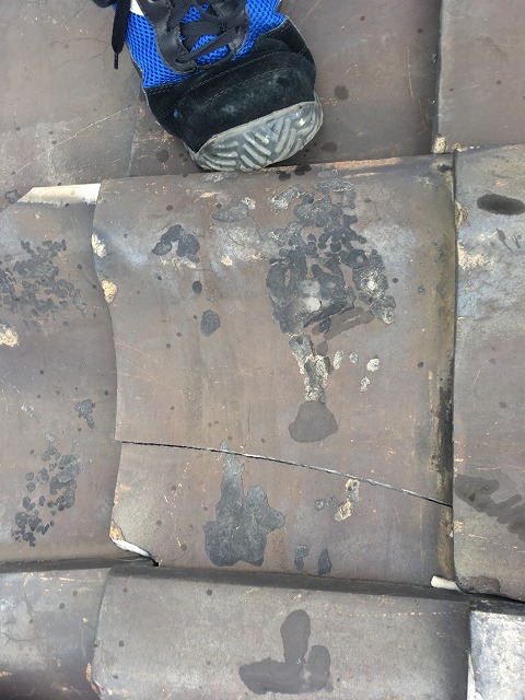 破損が生じた瓦